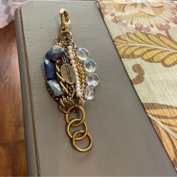 Marlaina Stone Chinky Multi Strand Chainlink Beaded Bracelet - Picture 6 of 11